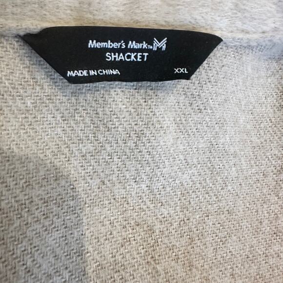 Mickey Mouse Fleece Flannel Shirt Shacket XXL Beige Oversized Unique Halloween - Picture 5 of 6